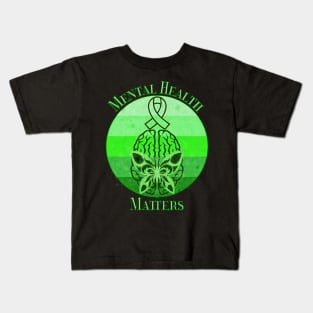 Mental Health Awareness Mental Health Matters Retro Sunset Kids T-Shirt